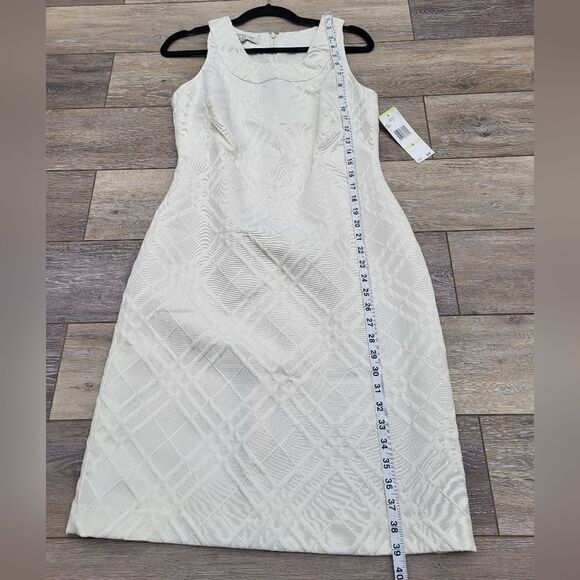 NWT Evan Picone Paris Chic Ivory dress size 4 - Picture 9 of 14